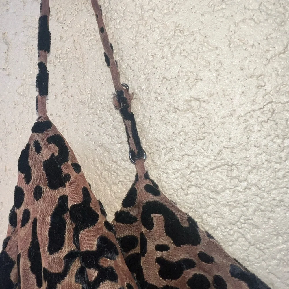 Reformation Leopard Print Cowl Tank Top Lightweight Neutral Date Night Cami - Picture 3 of 5